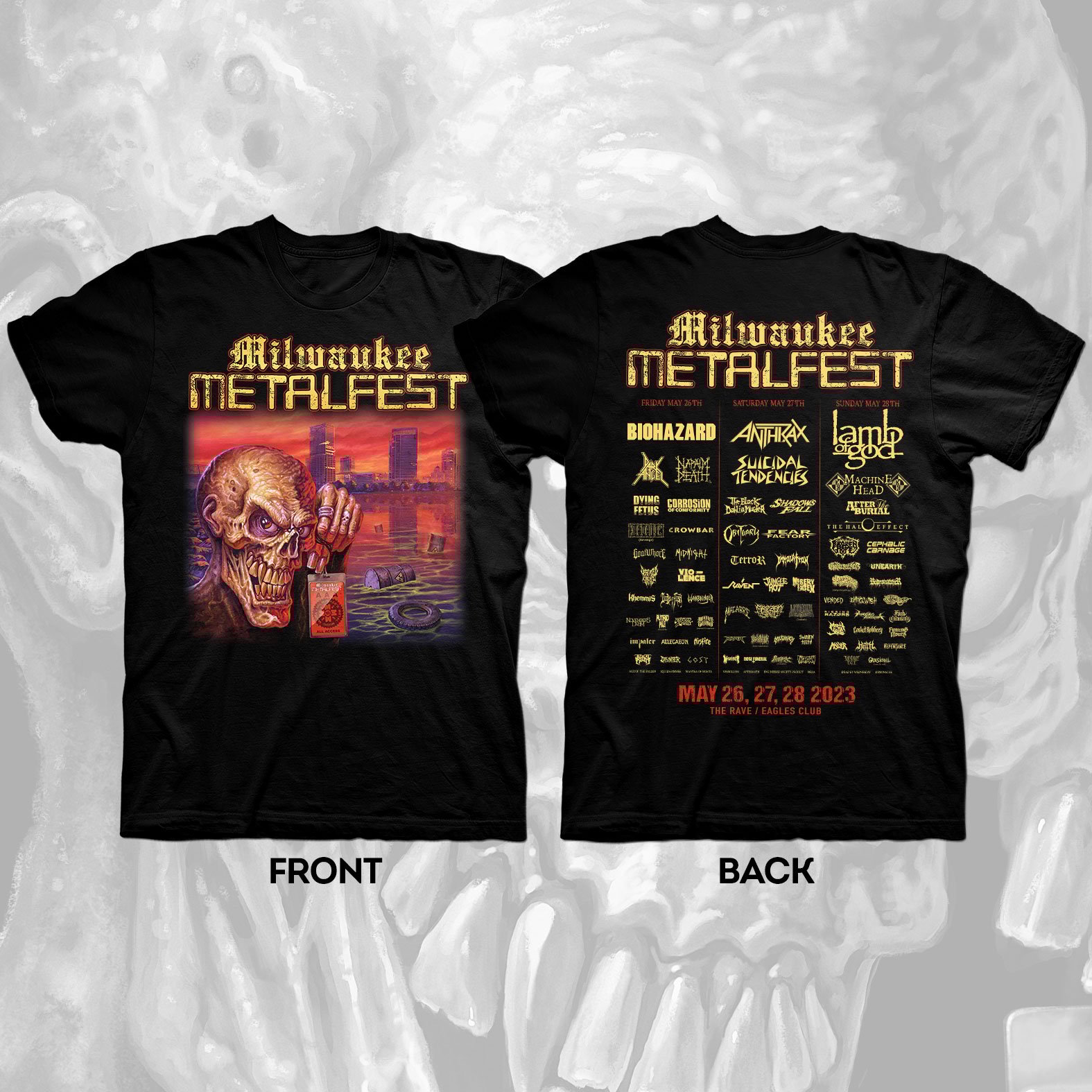 MILWAUKEE METAL FEST 2023 EVENT T-SHIRT (BLACK) | Martyr